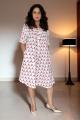 BlossomDrift Handblock Cotton Flared Dress